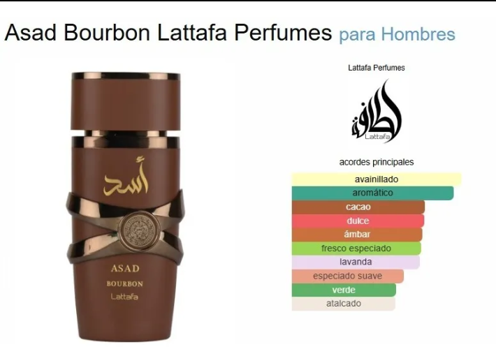Asad Bourbon de Lattafa EDP 100 ml. - Imagen 3